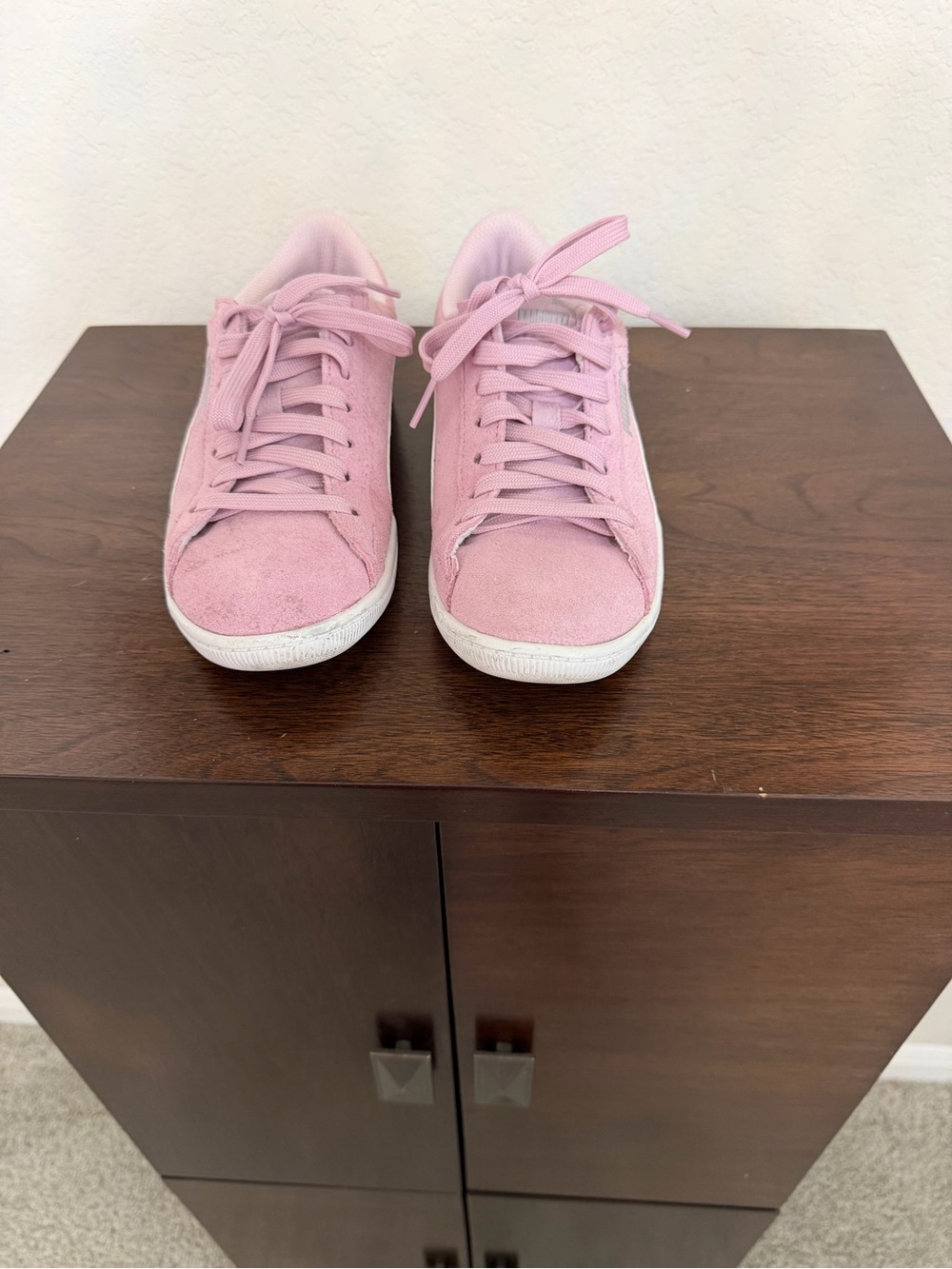 Puma Pink Suede Low-Top Sneakers